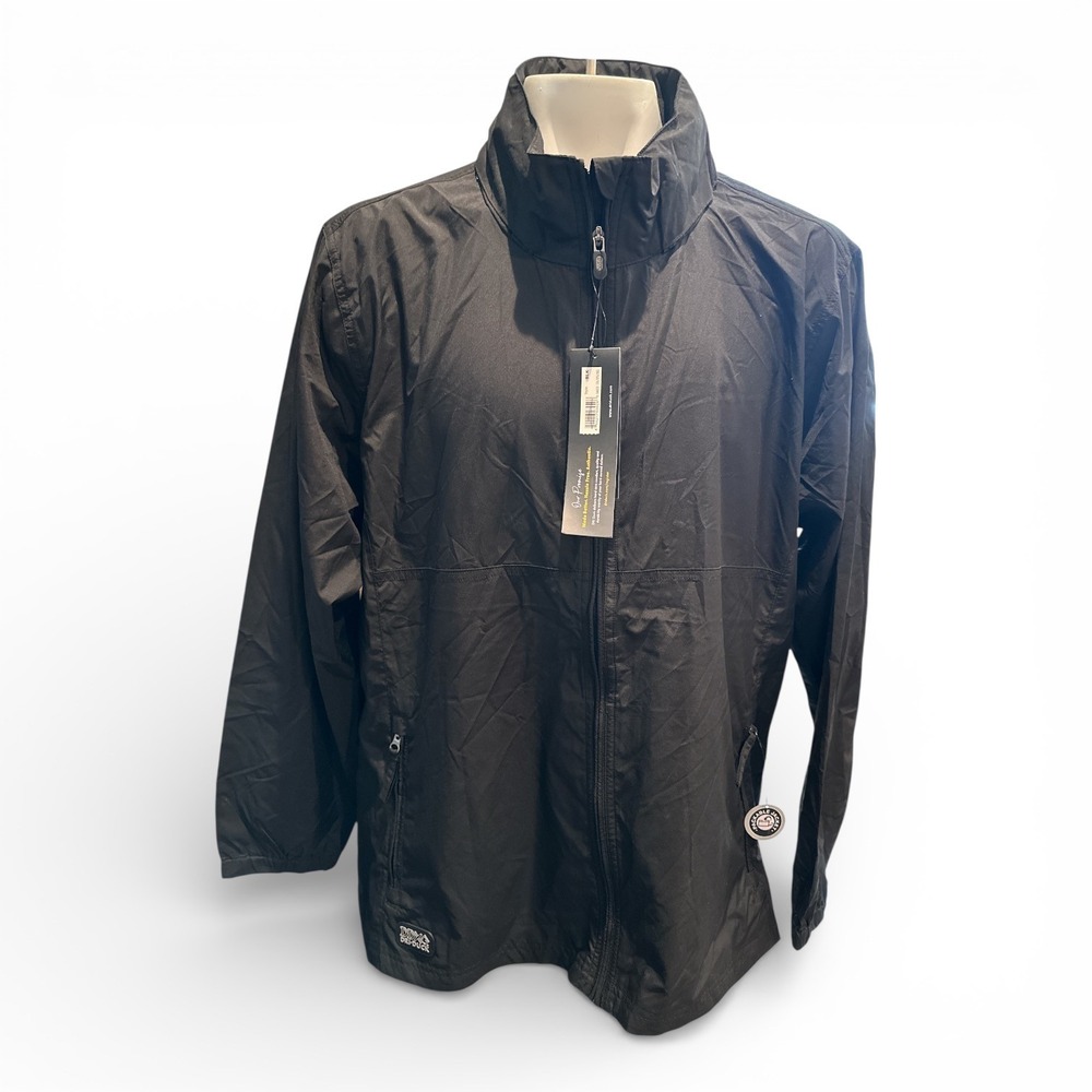 !! SOLD !! Dri-Duck Riley Women's 3XL Black Packable Lightweight Rain Jacket NWT